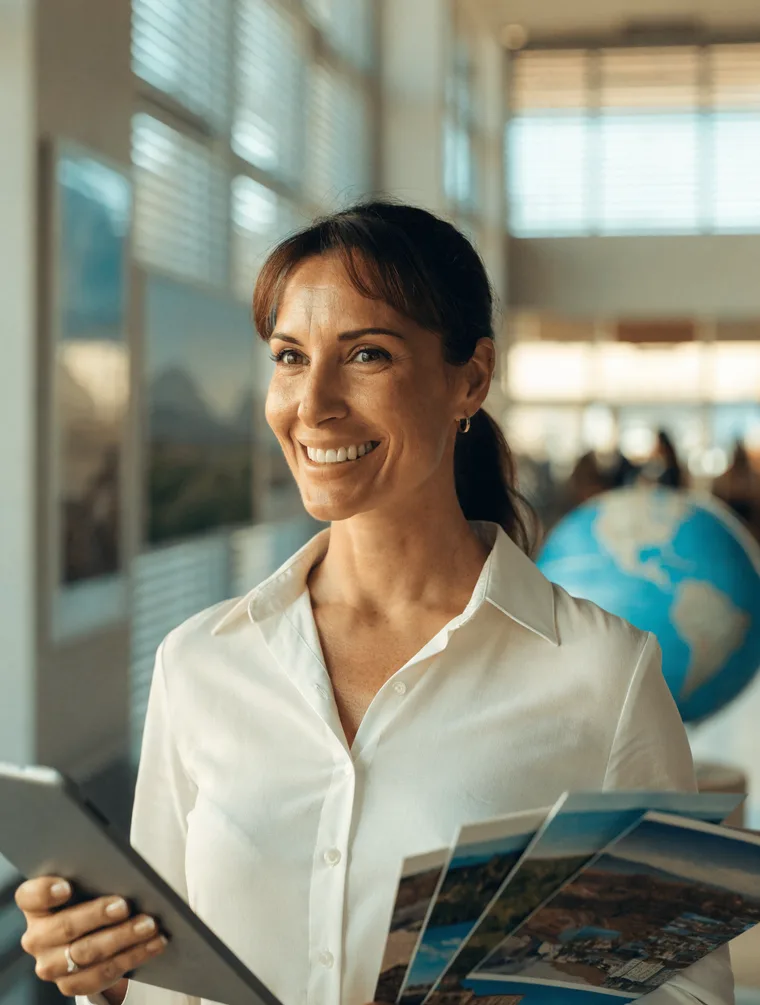 Freundliche Reiseberaterin von Promo Reisedienst